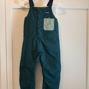 Patagonia Toddler Snow Pile Bibs Cascade Green